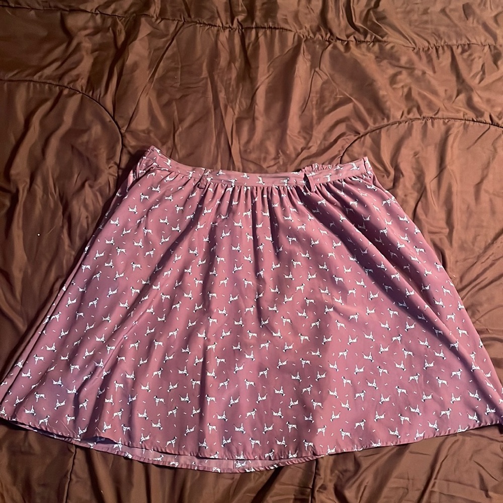 Purple skirt with dog prints